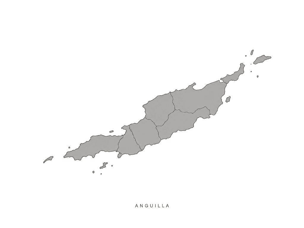 Illustrated map of Anguilla
