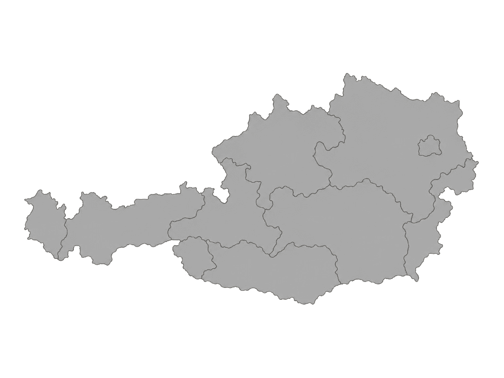Illustrated map of Austria