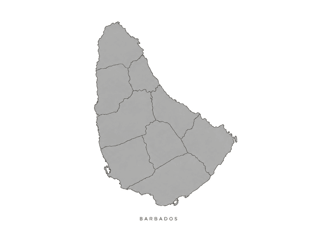 Illustrated map of Barbados