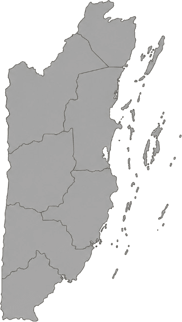 Illustrated map of Belize
