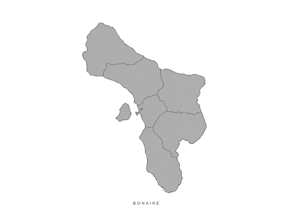 Illustrated map of Bonaire