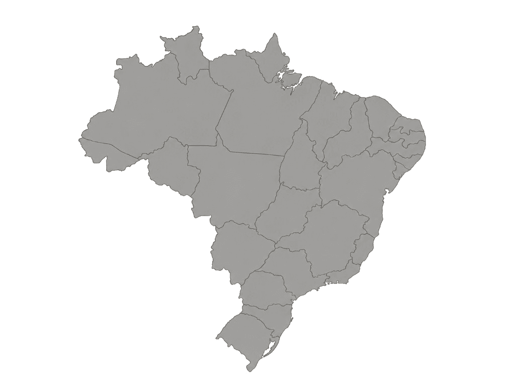 Illustrated map of Brazil