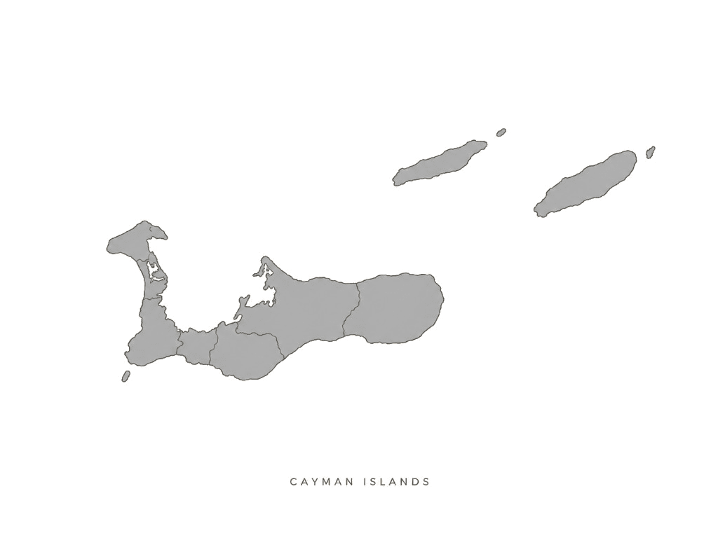 Illustrated map of the Cayman Islands