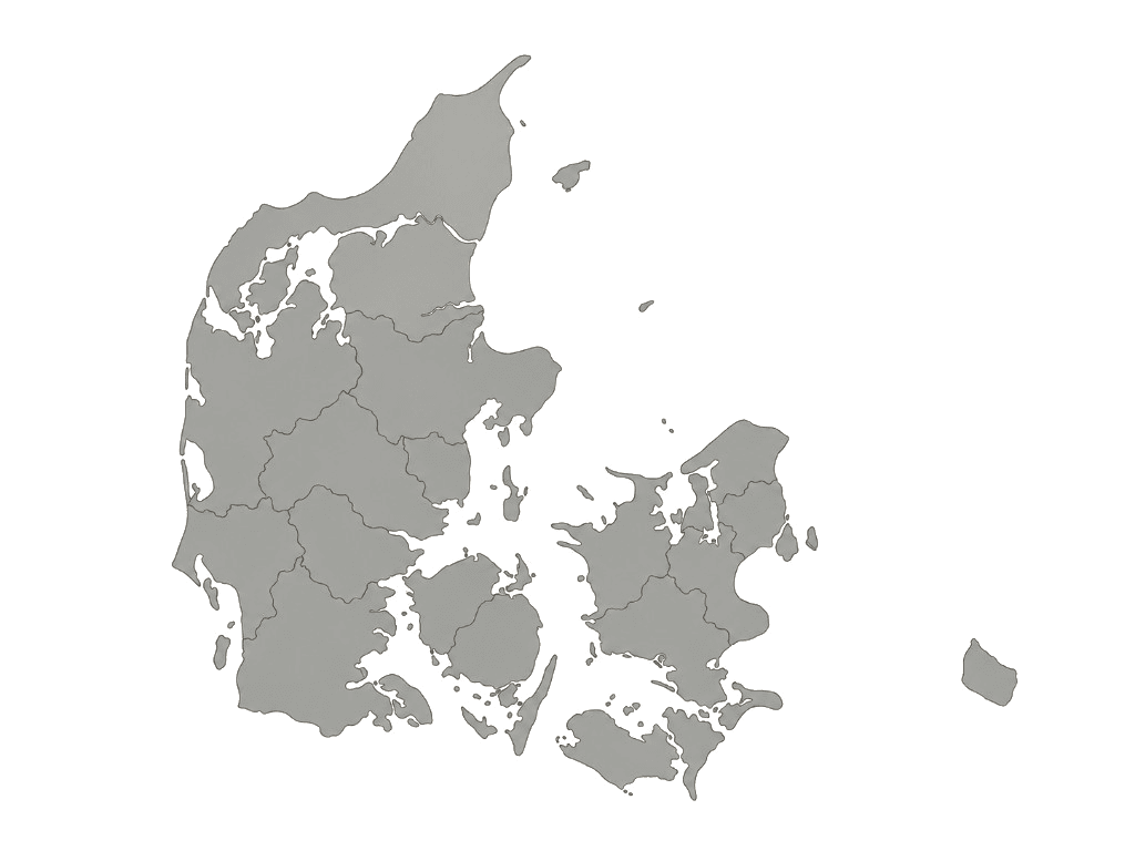 Illustrated map of Denmark