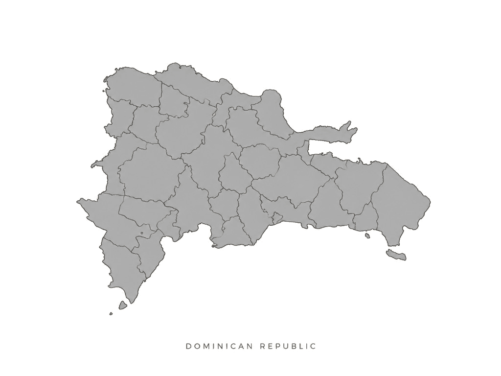 Illustrated map of the Dominican Republic