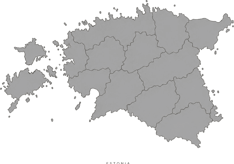 Illustrated map of Estonia