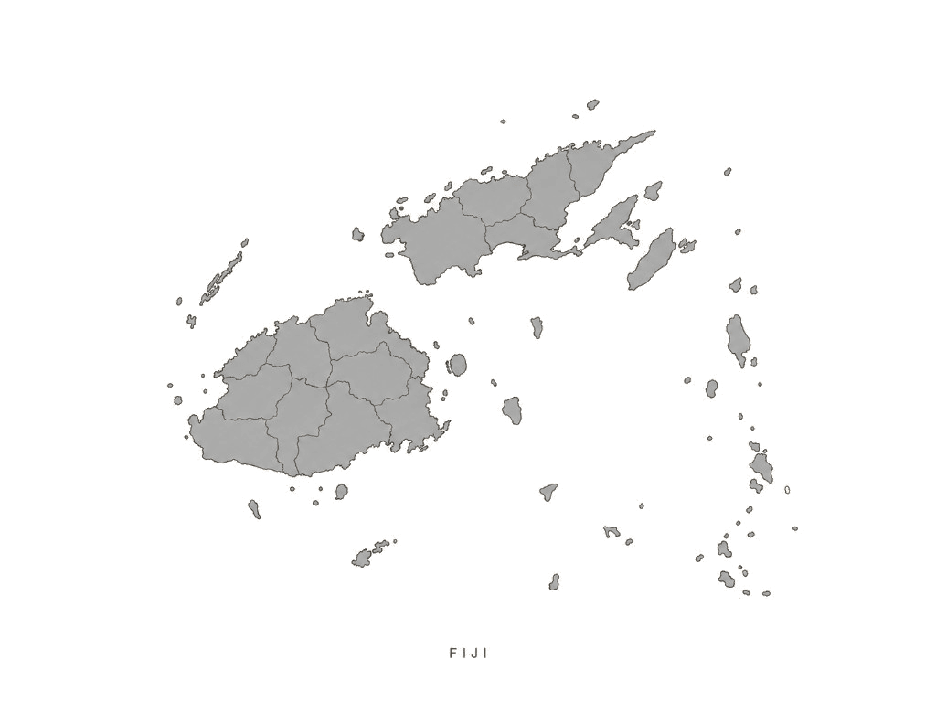 Illustrated map of Fiji