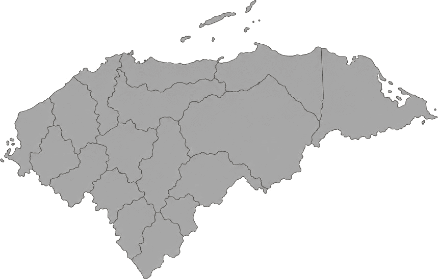 Illustrated map of Honduras