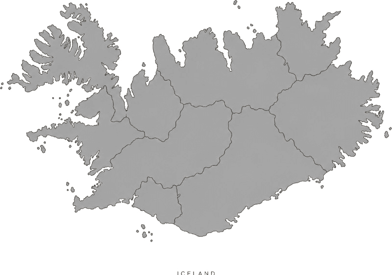 Illustrated map of Iceland
