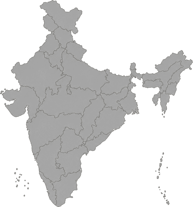 Illustrated map of India