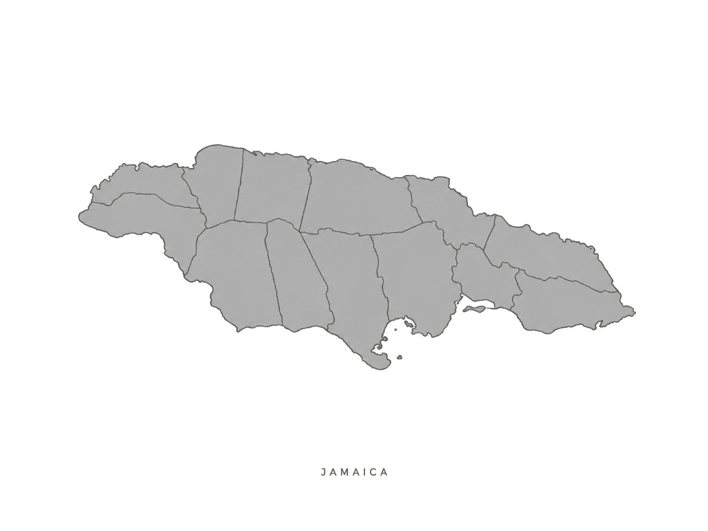 Illustrated map of Jamaica