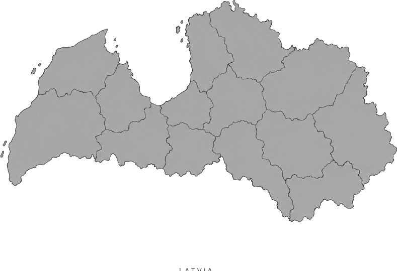 Illustrated map of Latvia