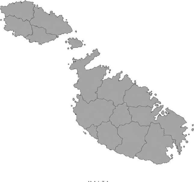 Illustrated map of Malta