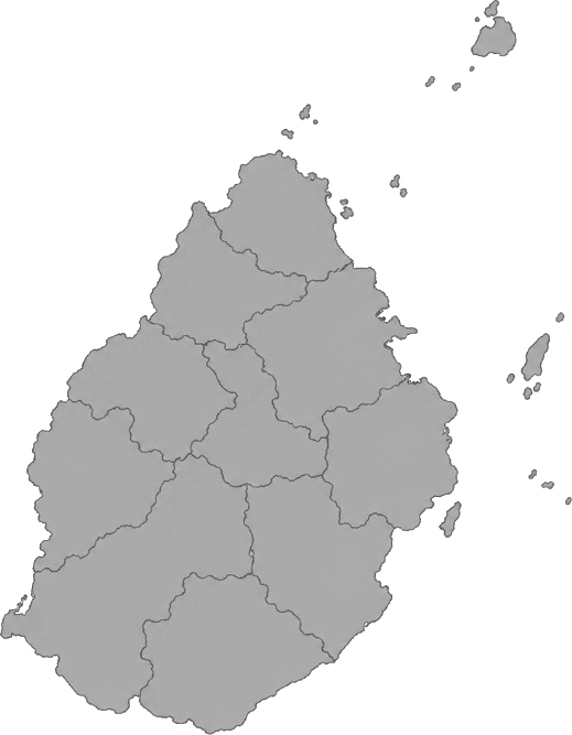 Illustrated map of Mauritius