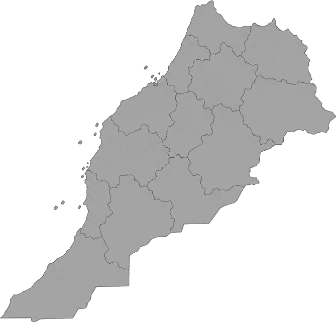 Illustrated map of Morocco