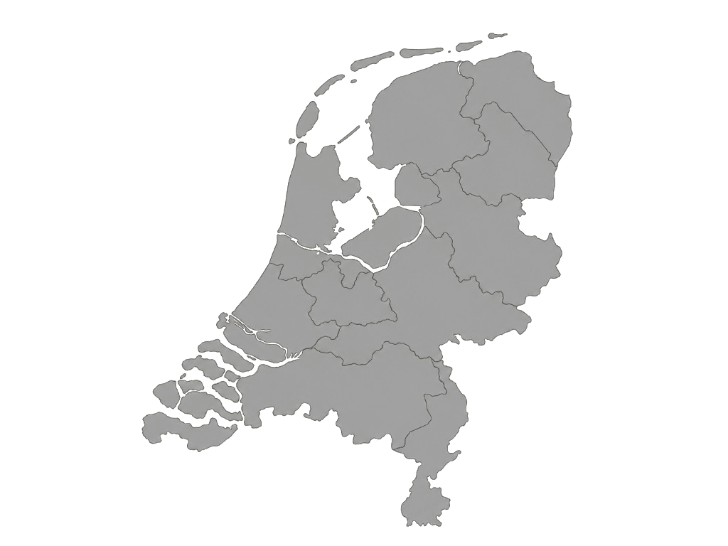 Illustrated map of the Netherlands