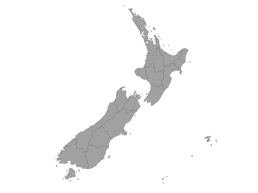Illustrated map of New Zealand