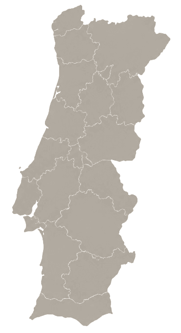 Illustrated map of mainland Portugal