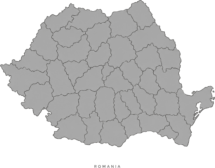 Illustrated map of Romania