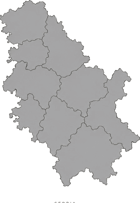 Illustrated map of Serbia