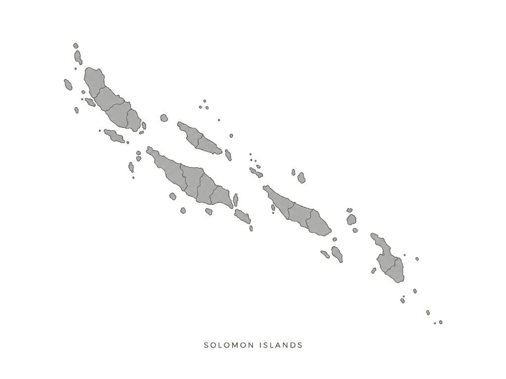 Illustrated map of the Solomon Islands