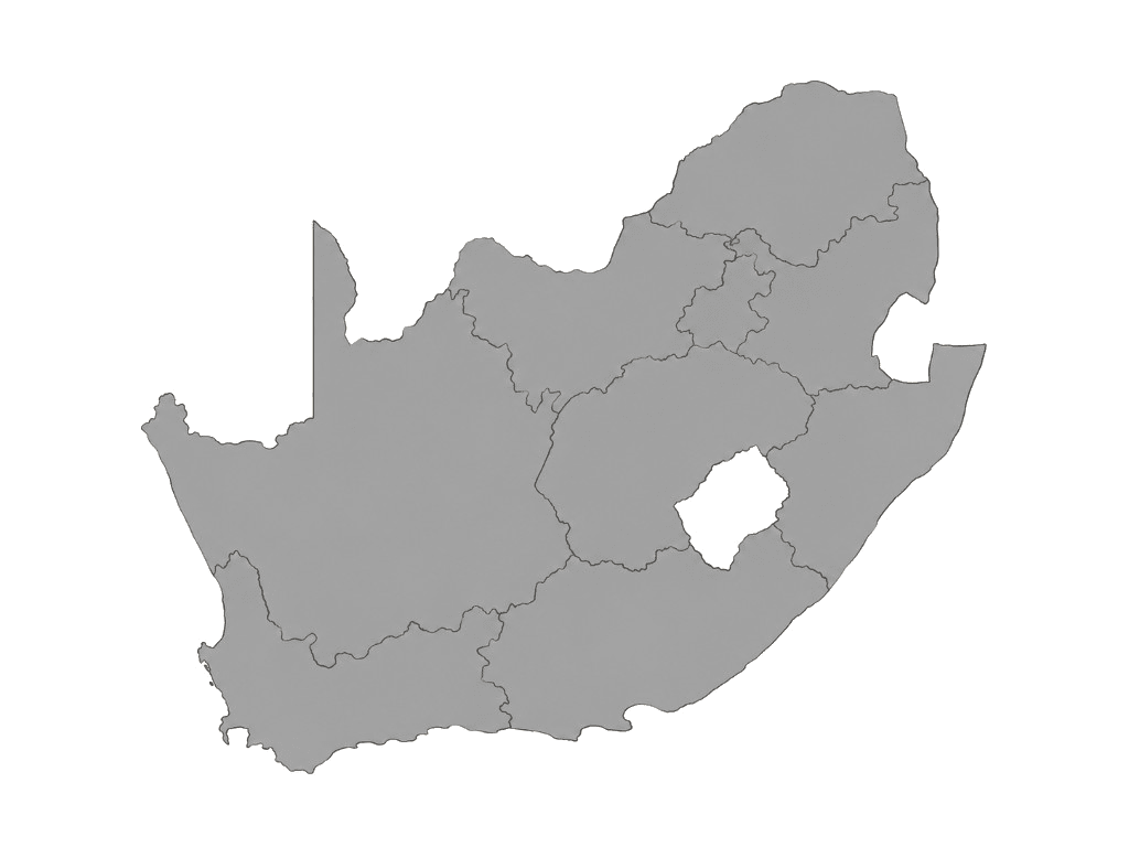 Illustrated map of South Africa