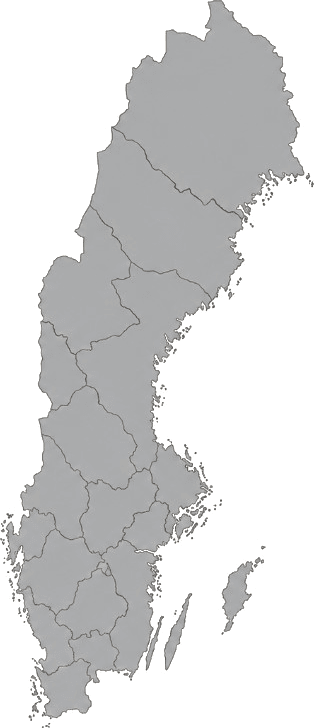 Illustrated map of Sweden