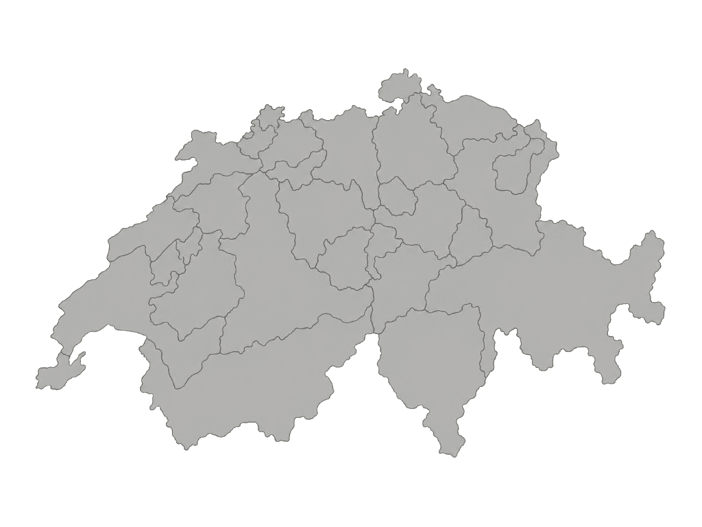 Illustrated map of Switzerland