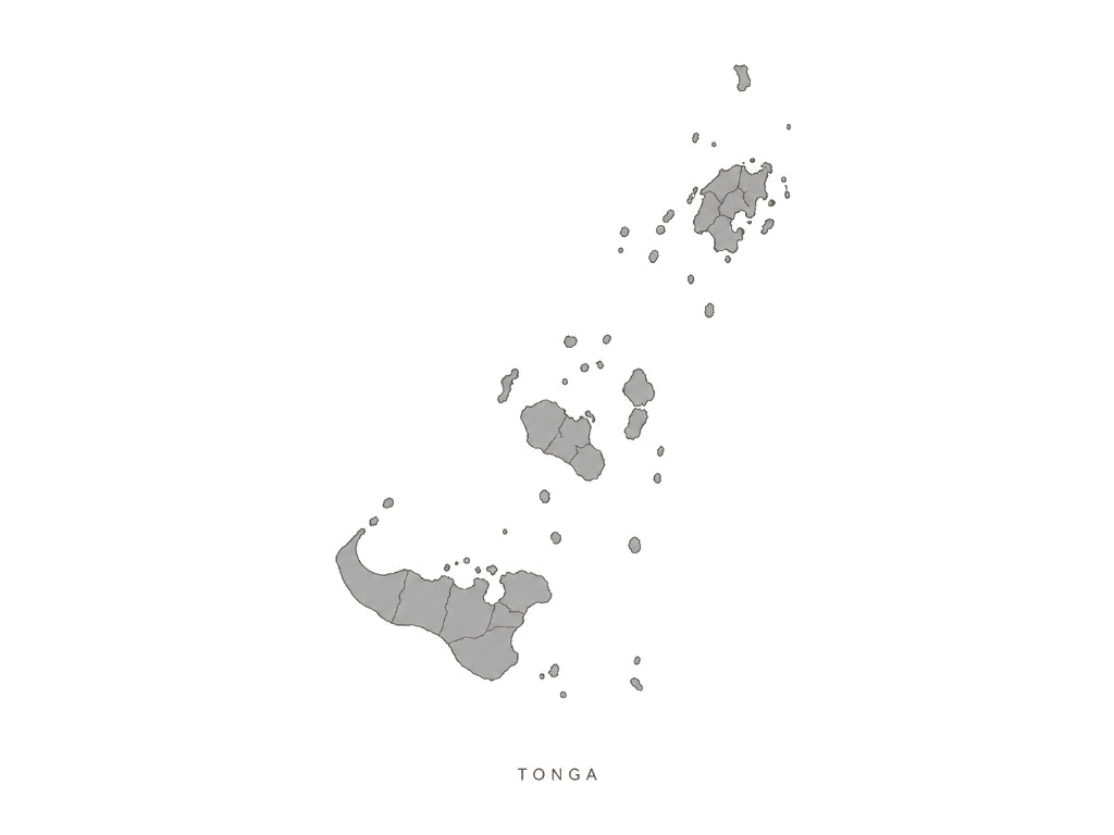 Illustrated map of Tonga
