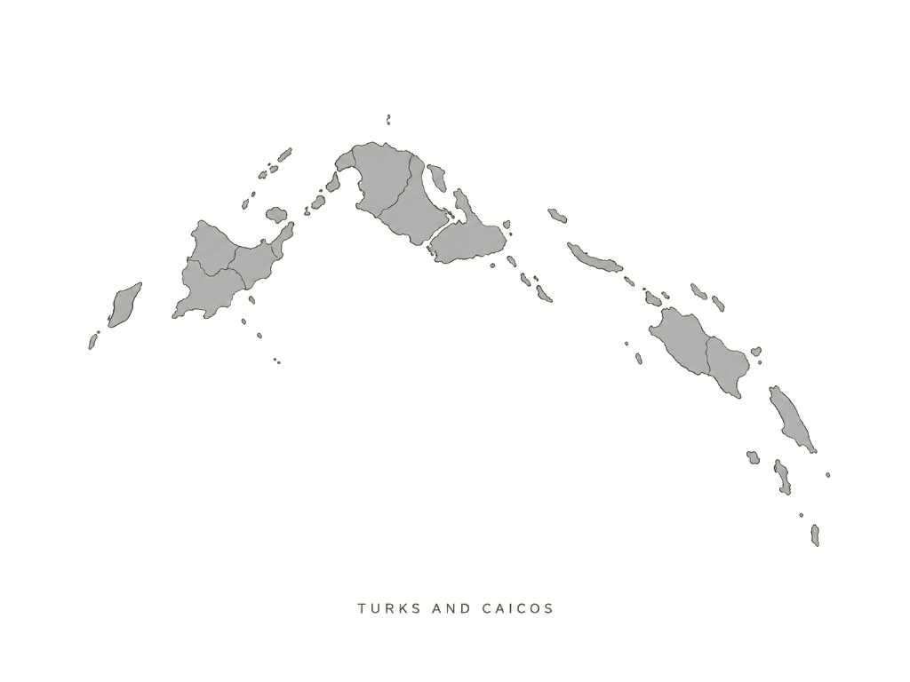 Illustrated map of Turks and Caicos