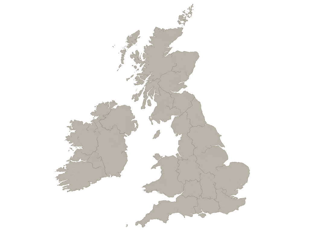 Illustrated map of the United Kingdom and Ireland