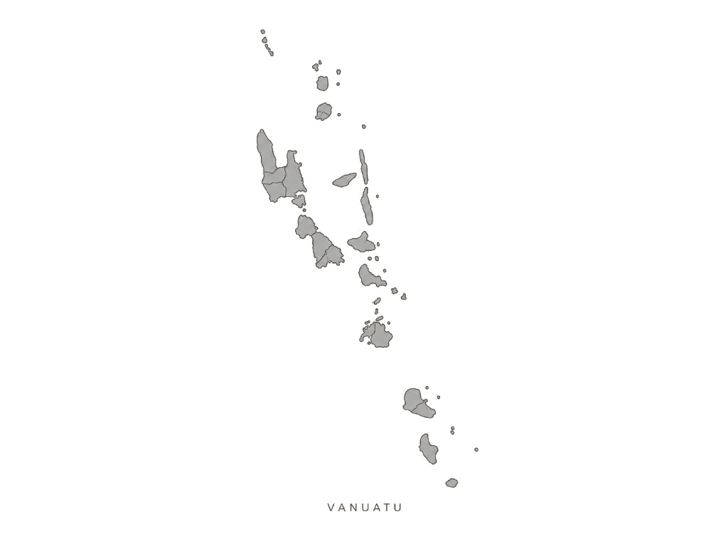 Illustrated map of Vanuatu