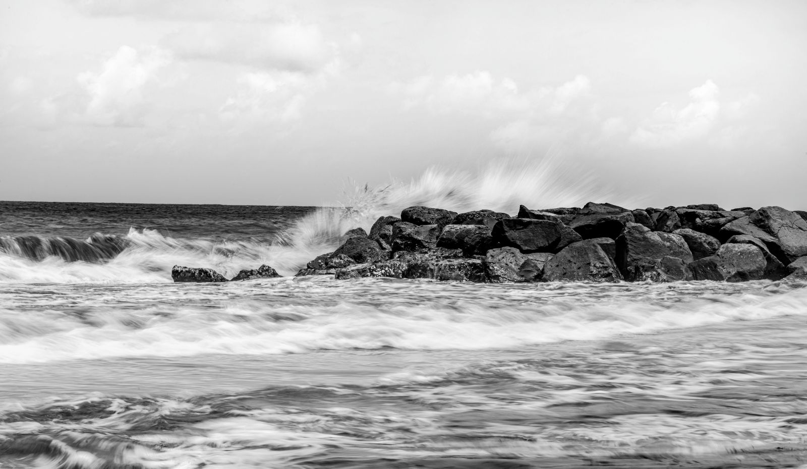 Waves on the Barbados coast representing St Peter Parish
