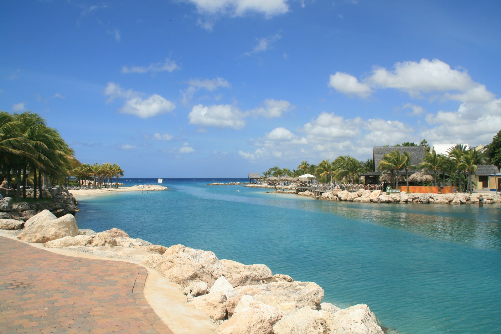 White sand beach near Mambo Beach representing Sint Michiel, Curacao