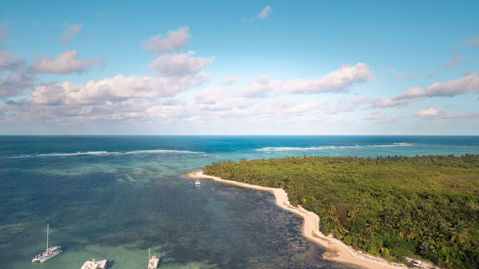 Aerial Caribbean beachfront representing Saint Mark Parish, Dominica