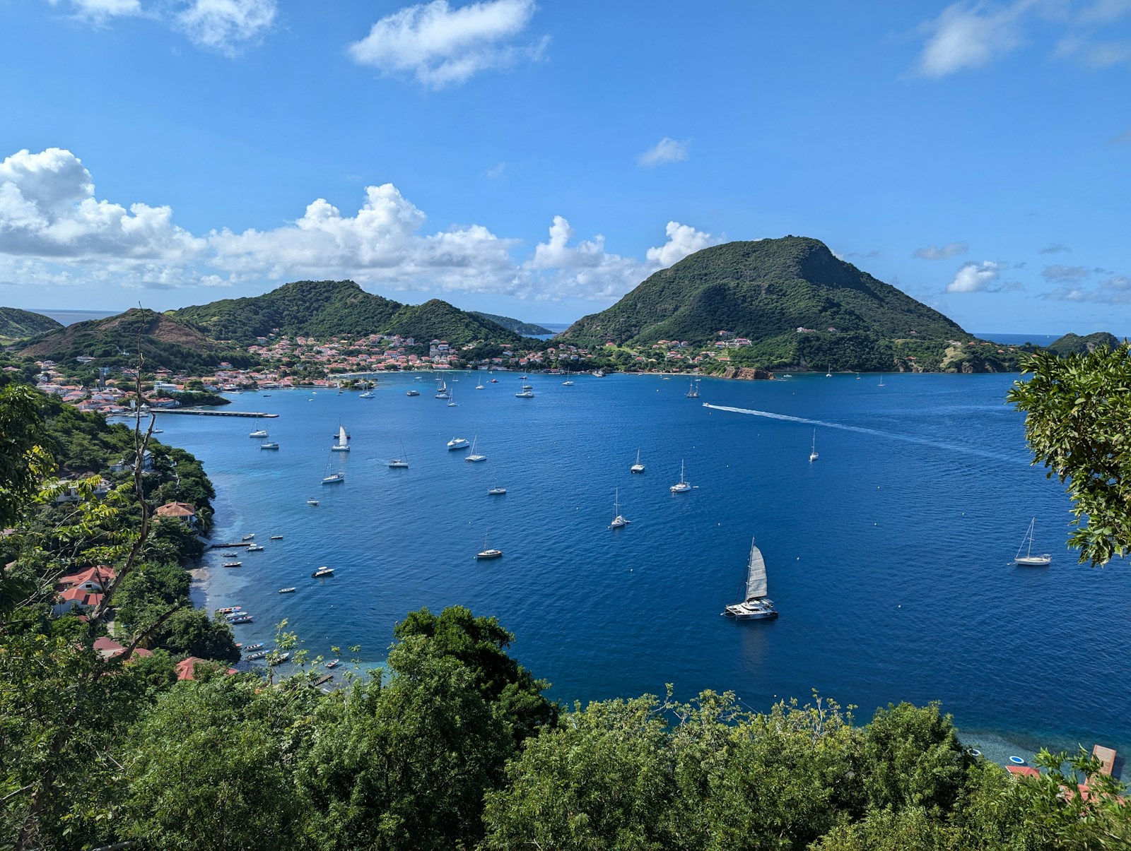 Harbour and coastline in Les Saintes representing western Guadeloupe near Basse-Terre
