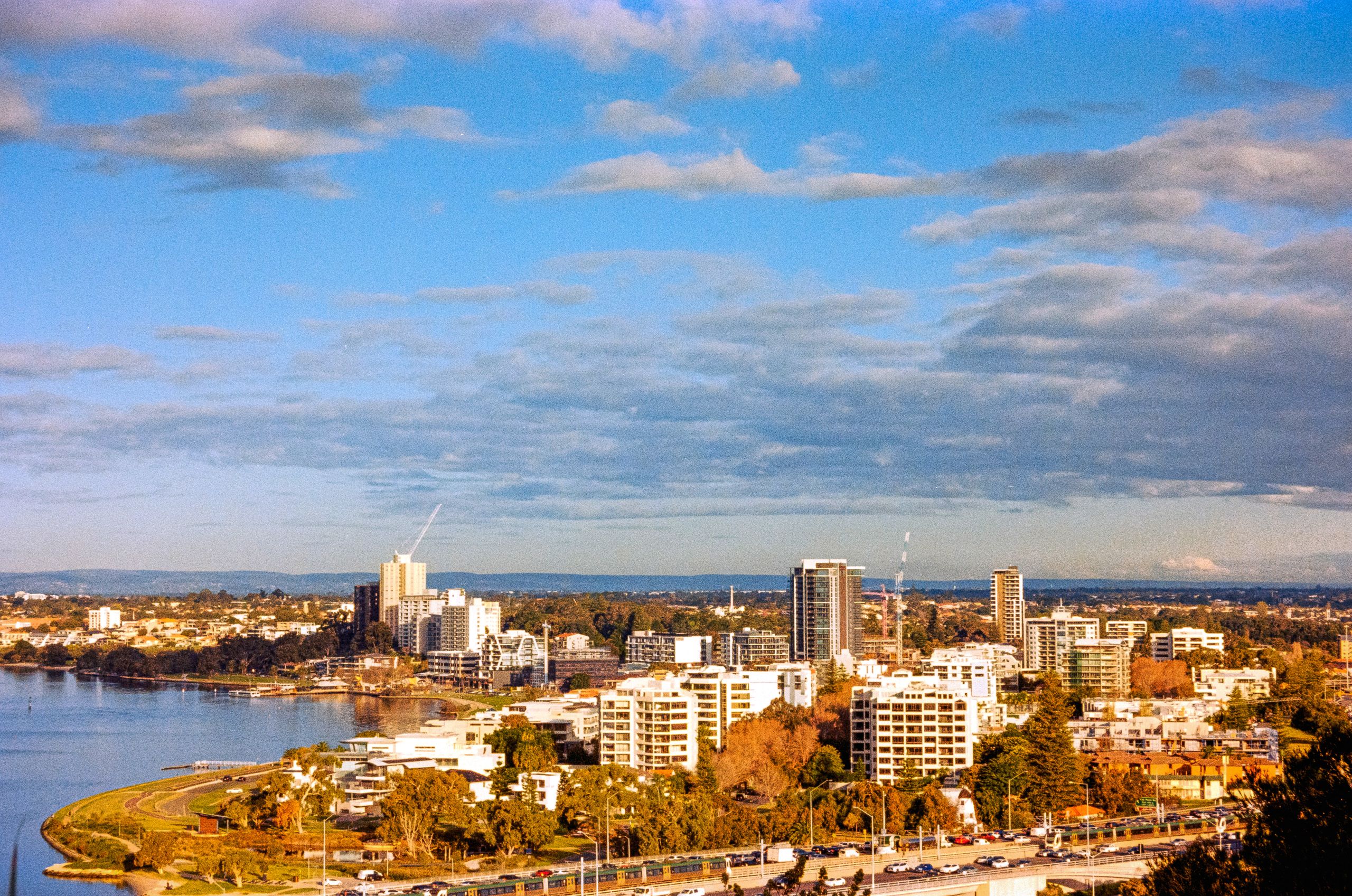 Perth city panorama in Western Australia