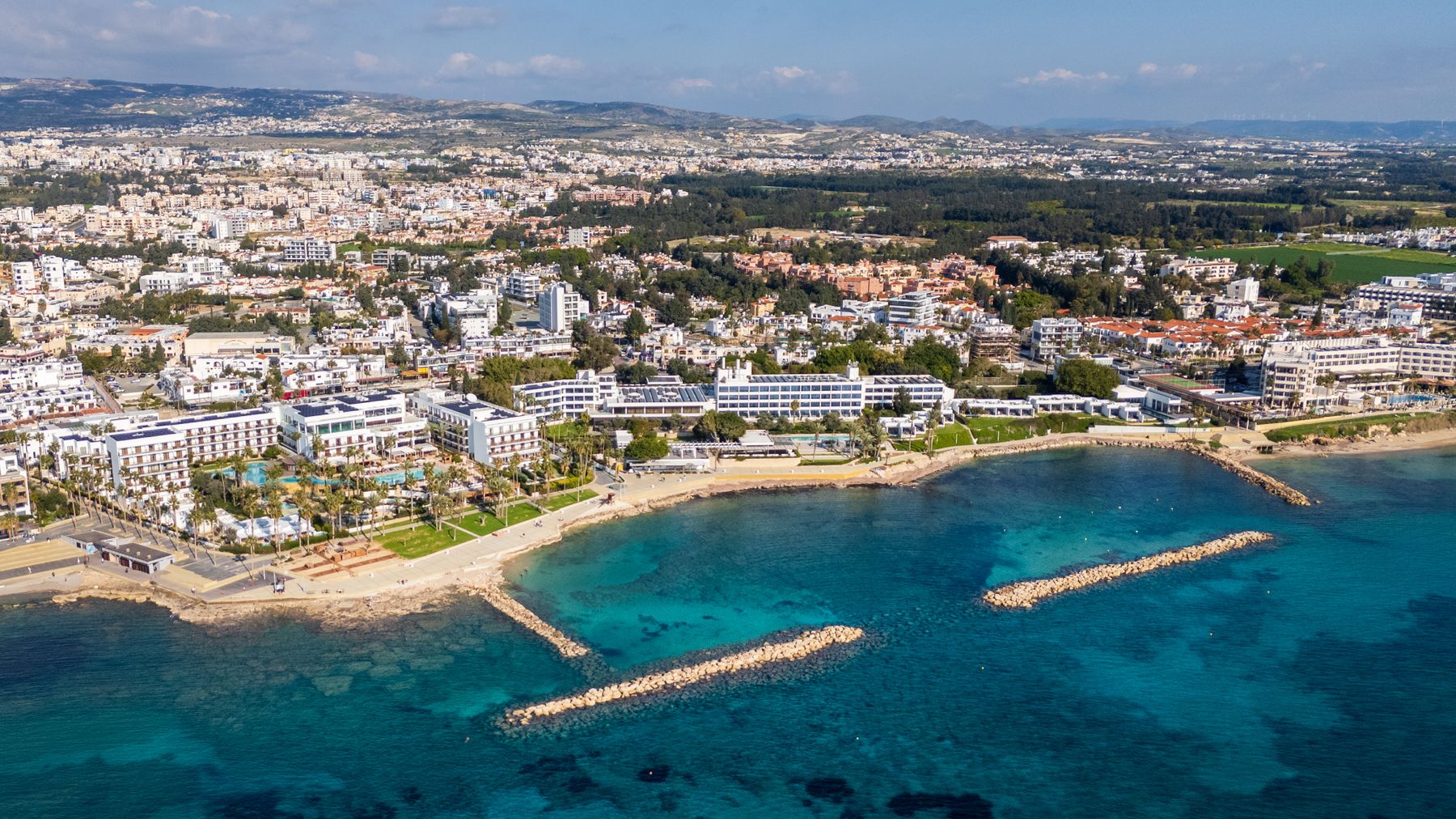 Cyprus coast and destination landscape near Paphos.