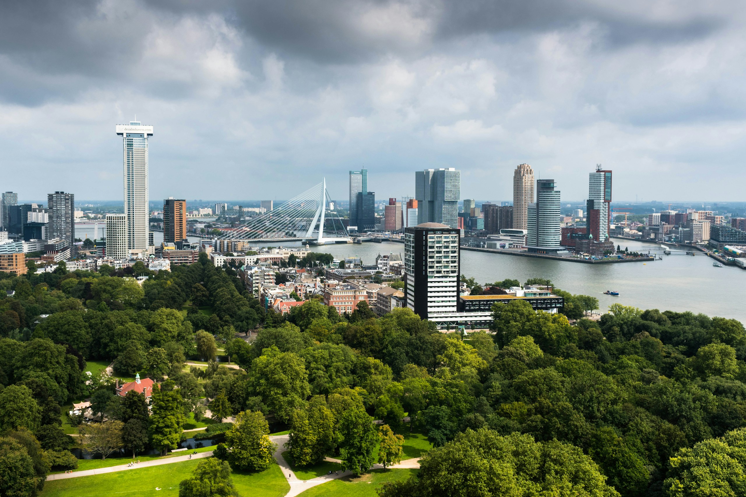 Rotterdam skyline and river, Netherlands
