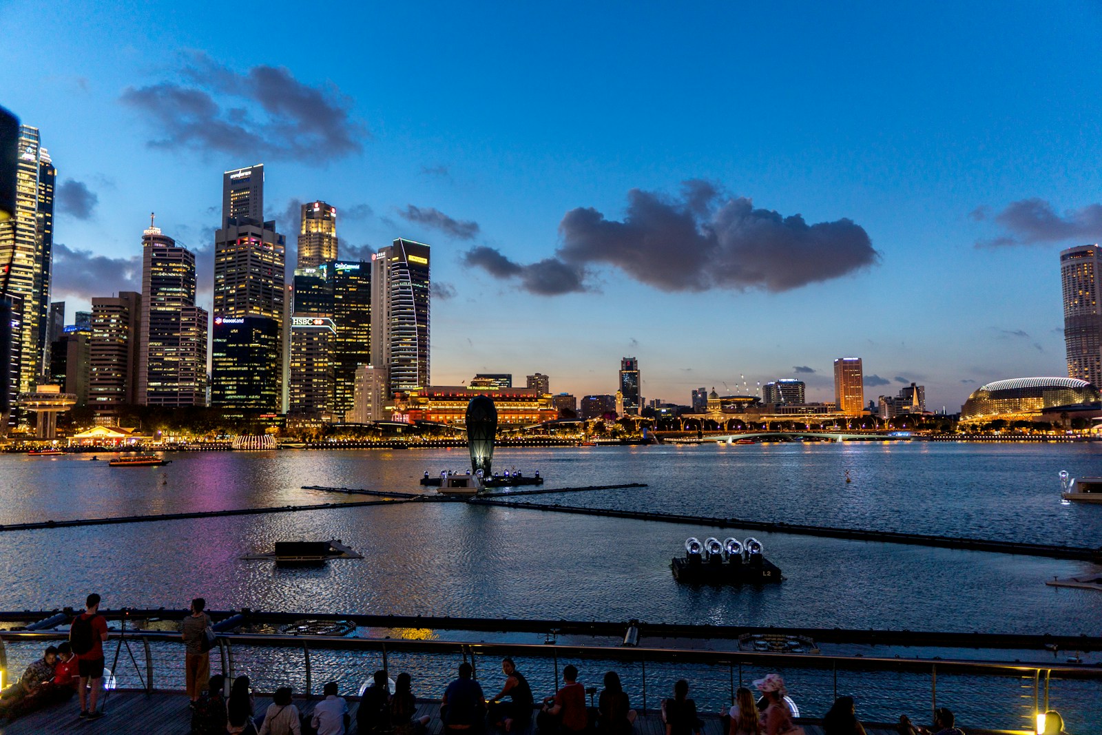 Singapore Central Business District skyline.