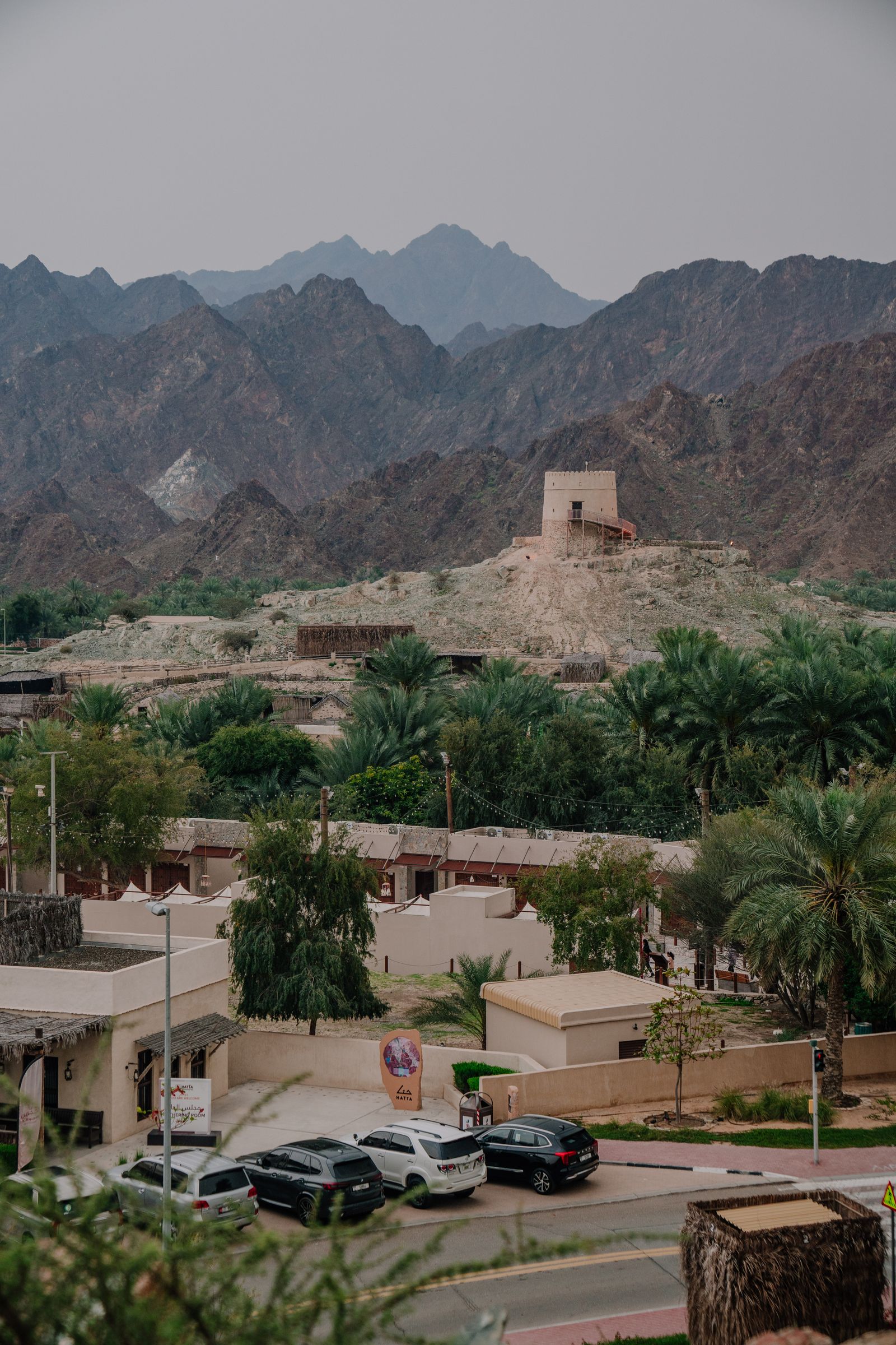 Fujairah mountain landscape in the United Arab Emirates.