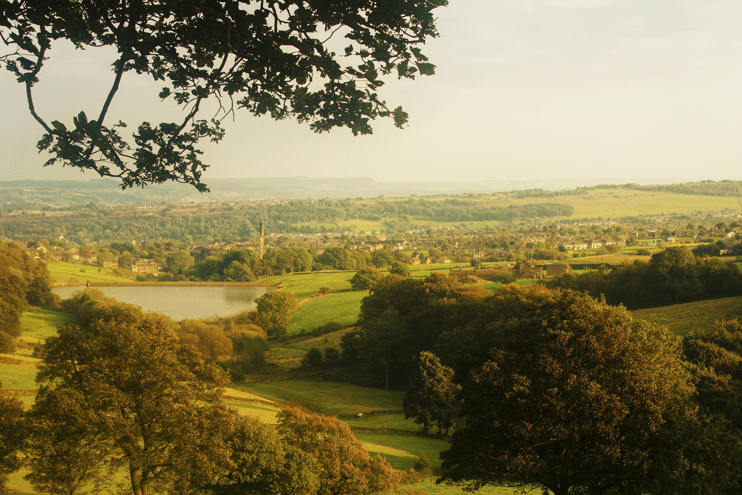 West Yorkshire rolling hills. Destination view for West Yorkshire, England.