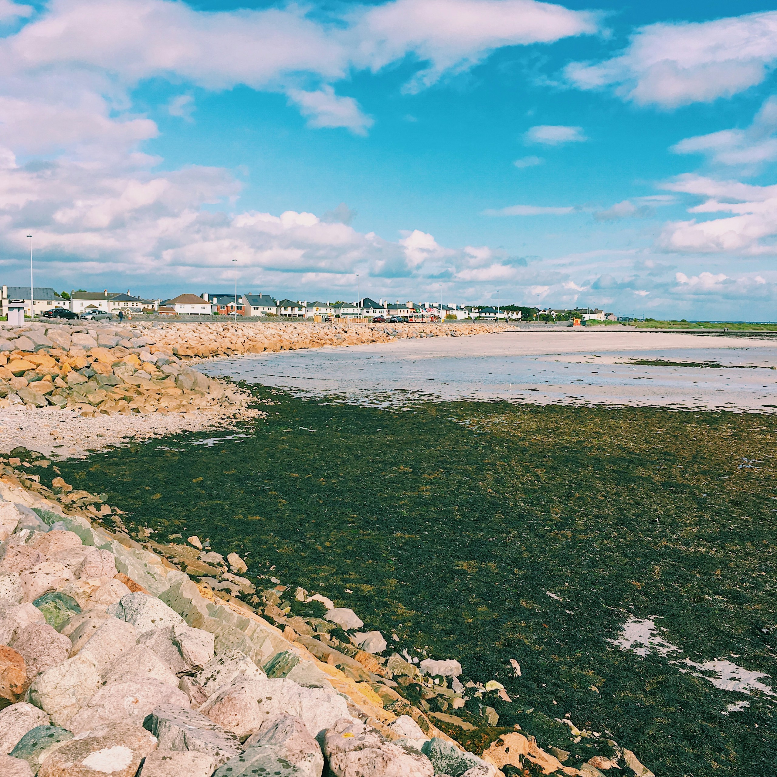 County Galway rocky coast. Destination view for Galway, Ireland.