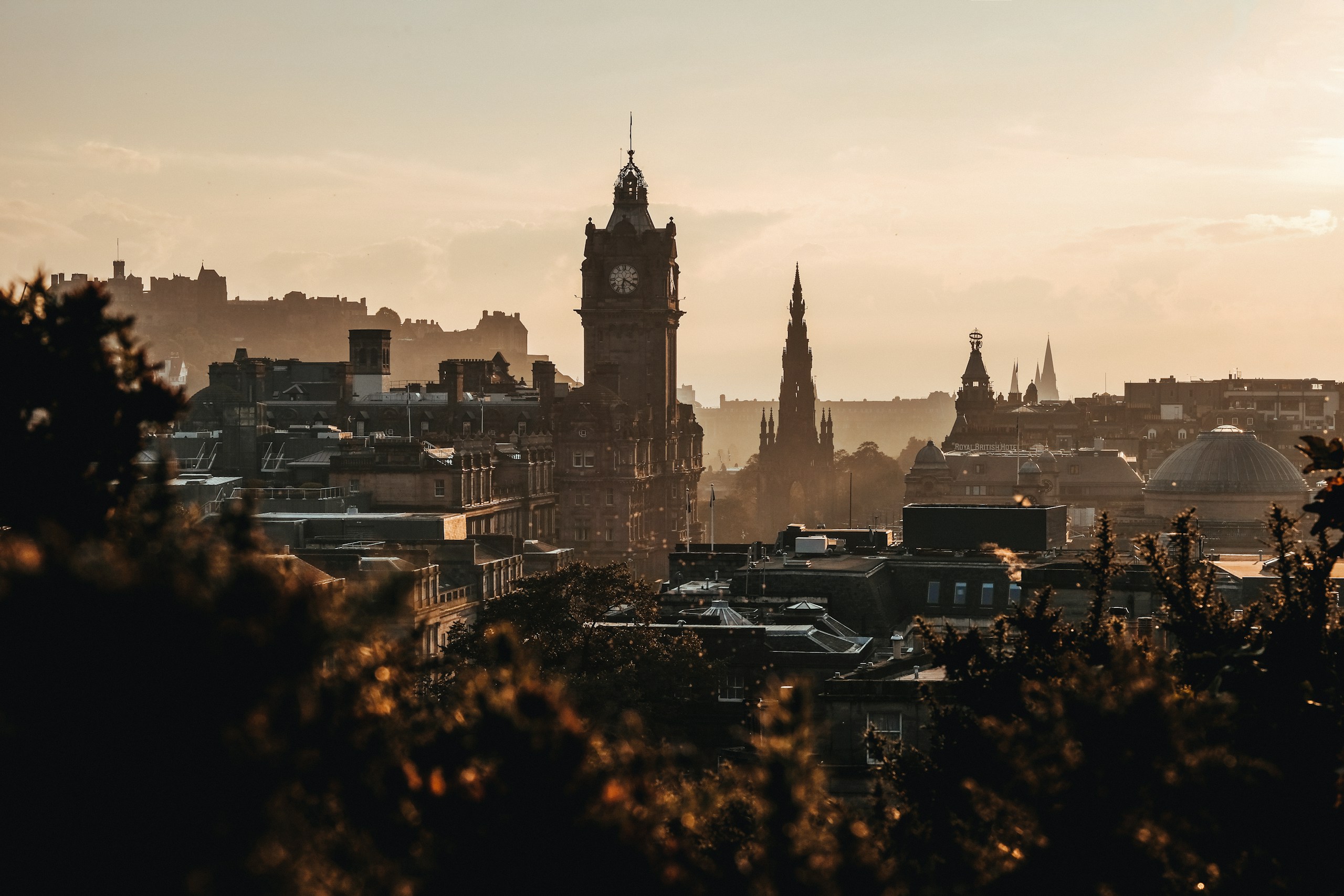 Calton Hill, Edinburgh. Destination view for City of Edinburgh, Scotland.