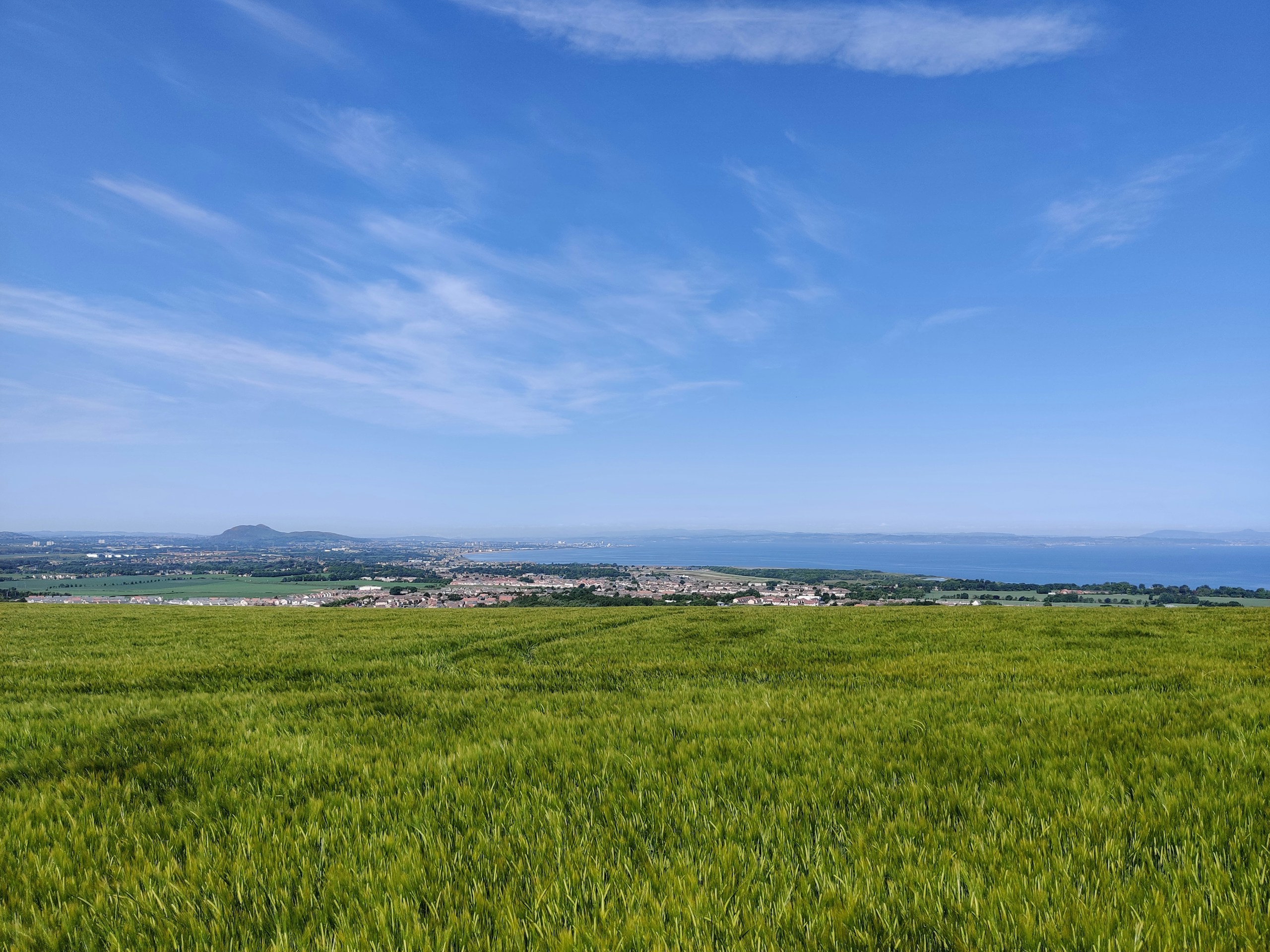 East Lothian coastal landscape. Destination view for East Lothian, Scotland.
