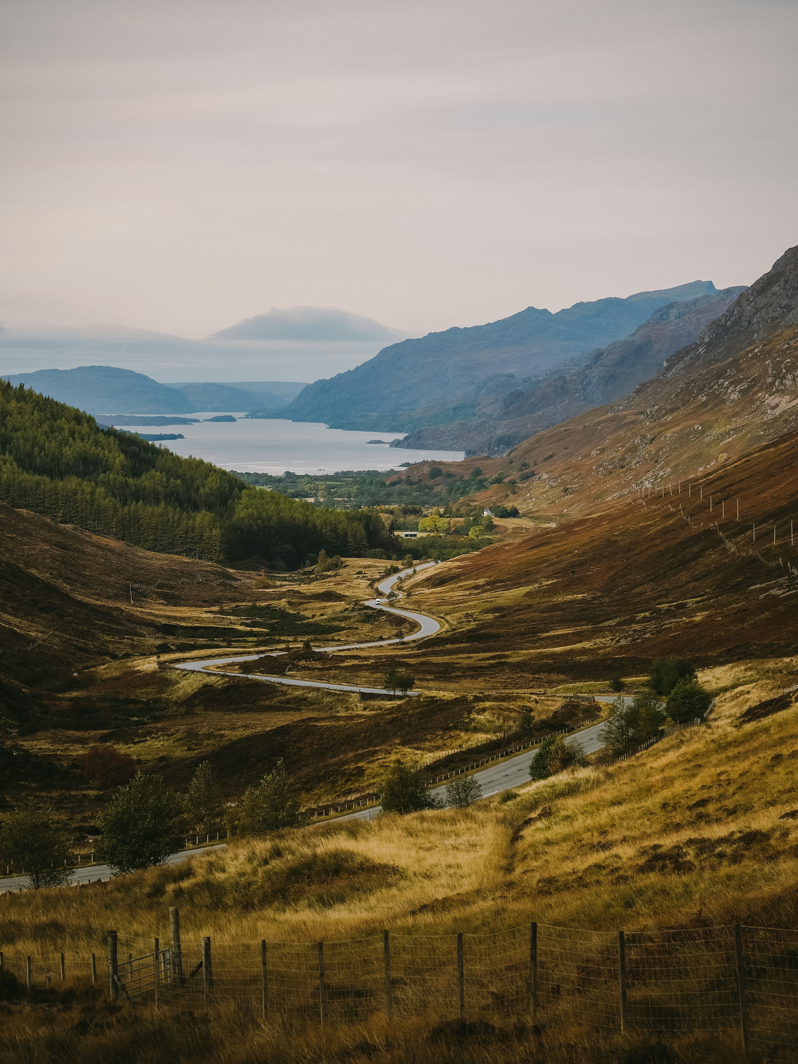 Highland valley. Destination view for Highland, Scotland.