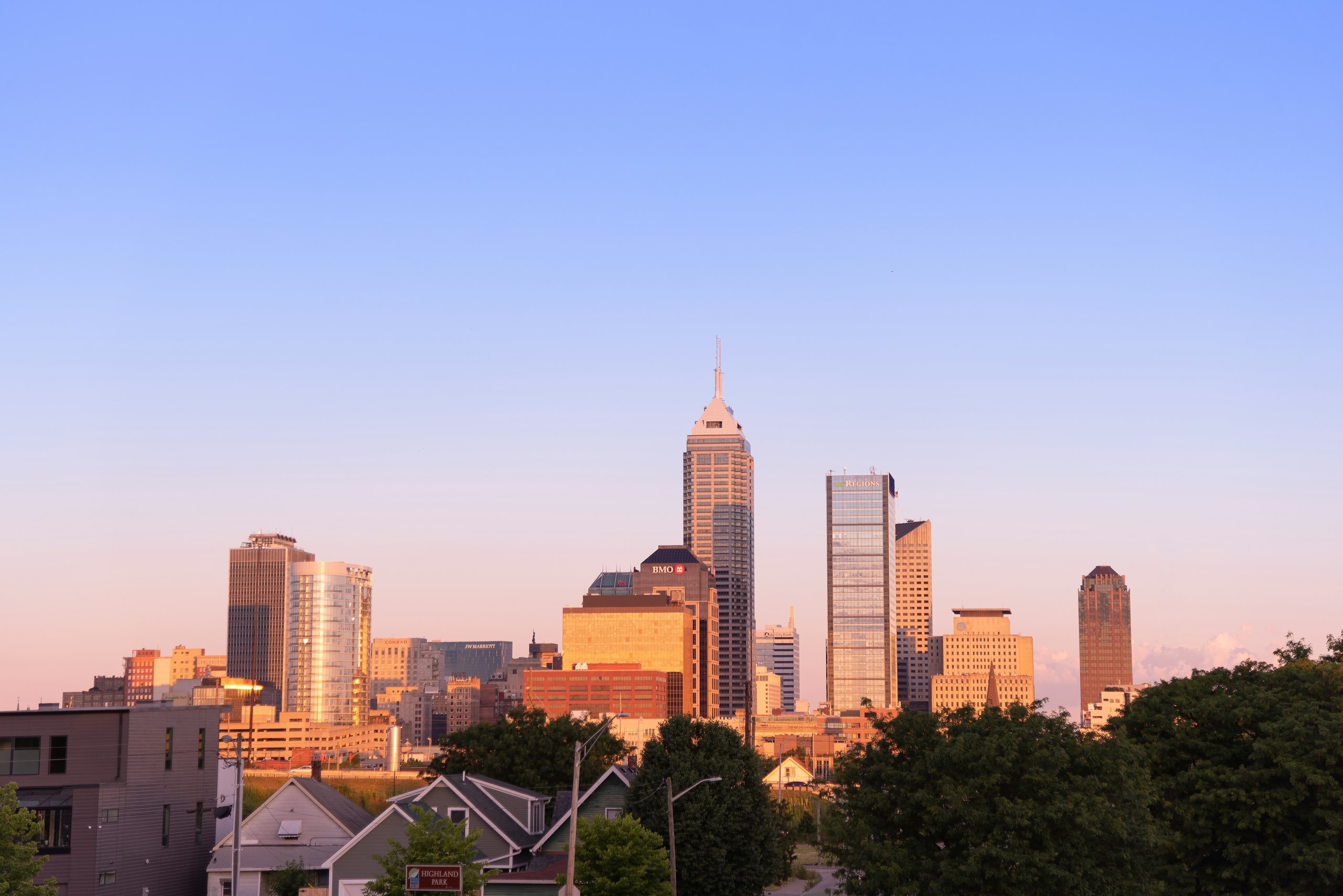 Indiana city skyline, United States