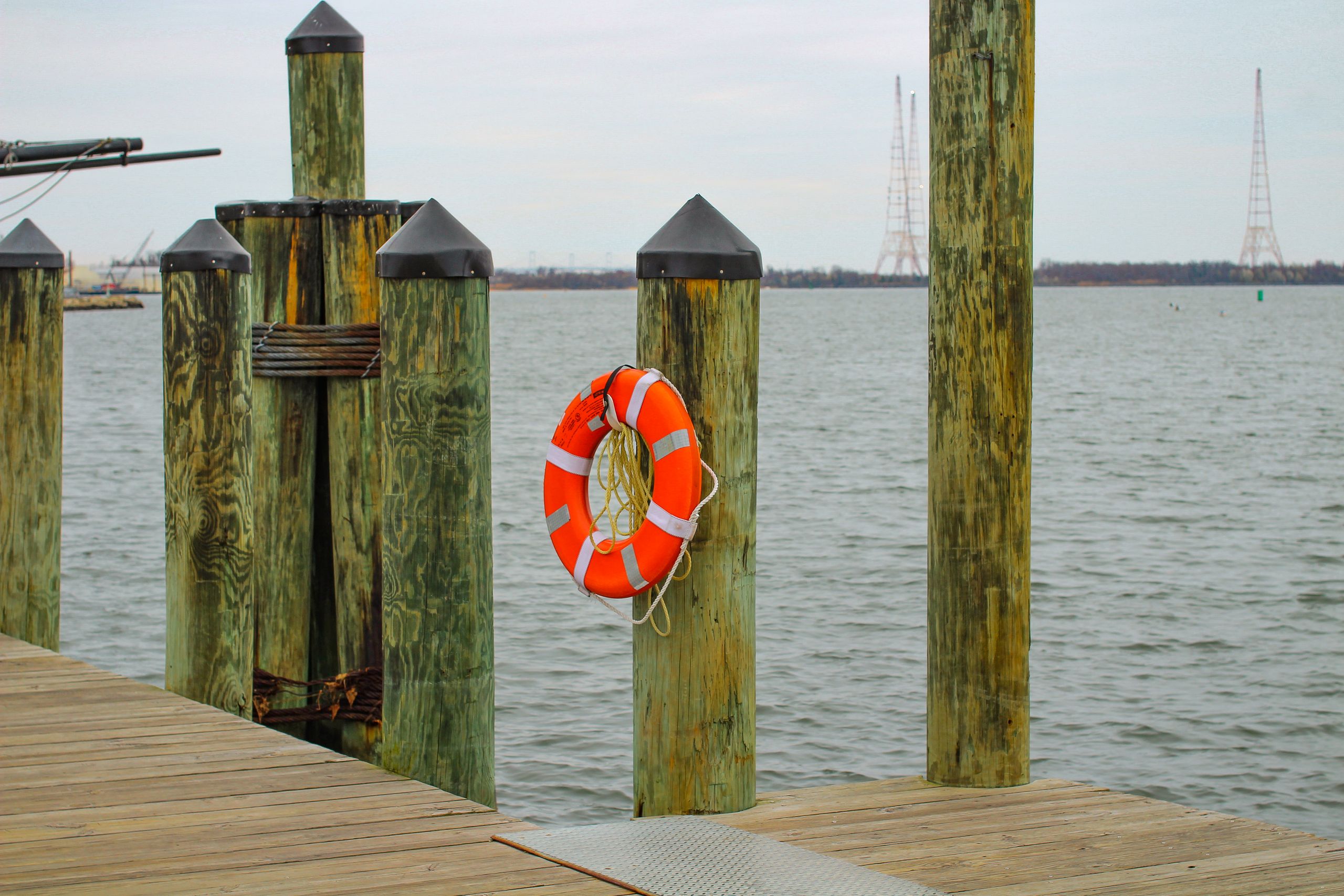Annapolis dock over Chesapeake Bay, United States